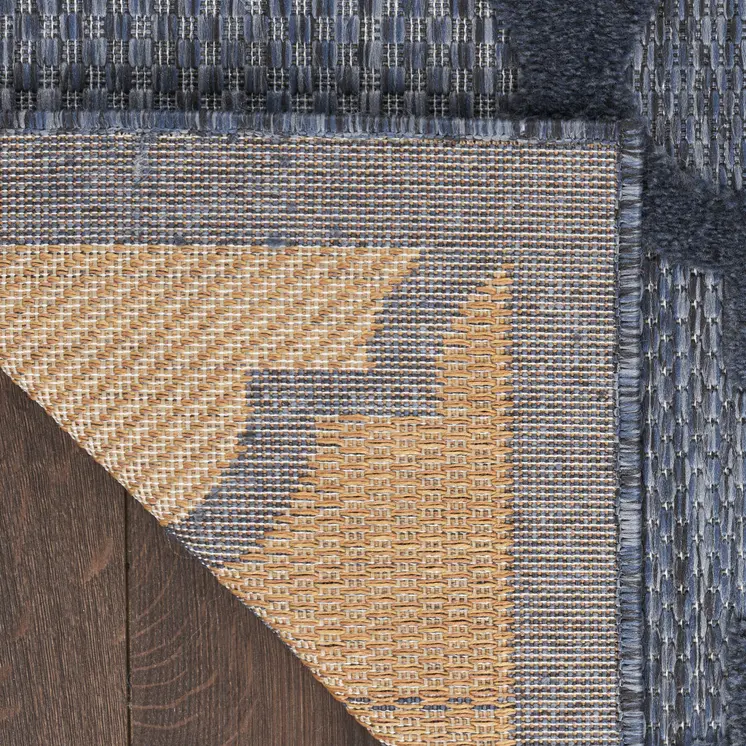 8' X 10' Navy Blue Indoor Outdoor Area Rug