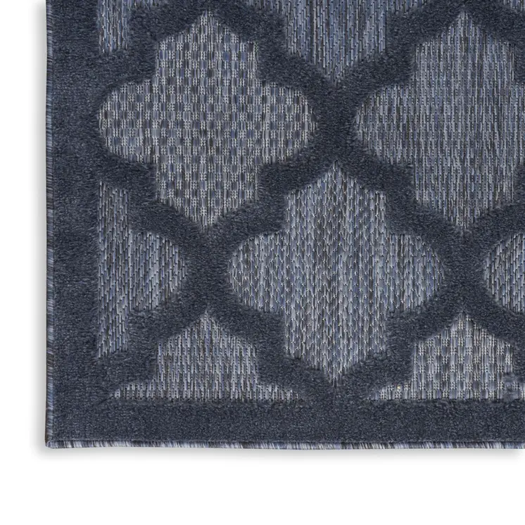 8' X 10' Navy Blue Indoor Outdoor Area Rug