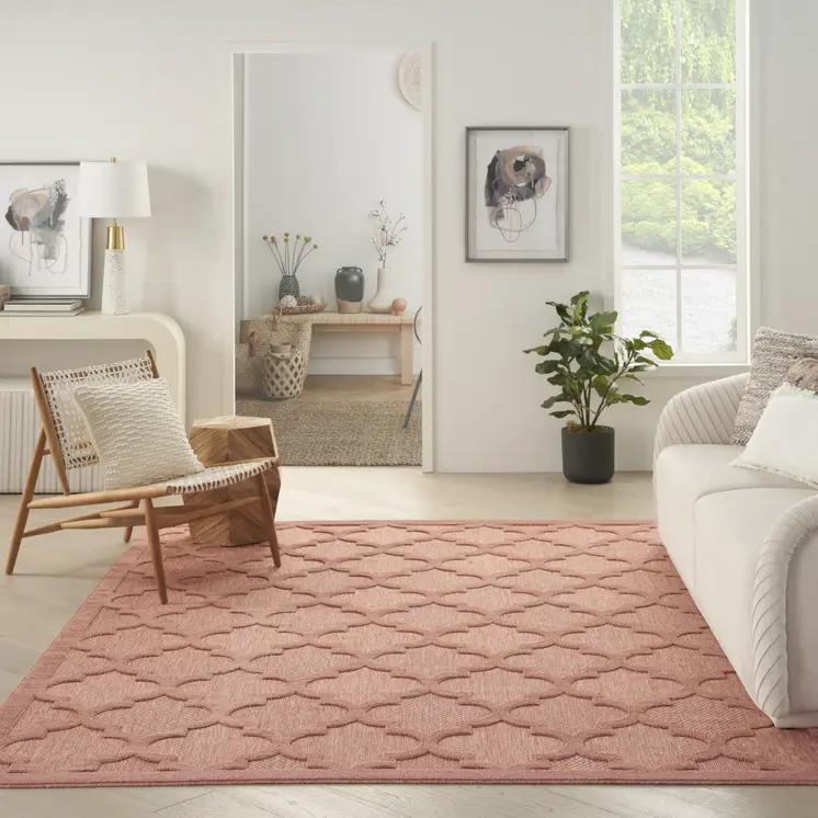 8' X 10' Orange Indoor Outdoor Area Rug