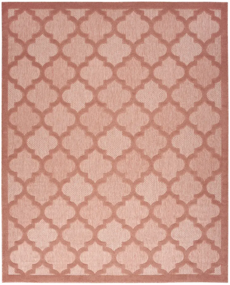 9' X 12' Orange Indoor Outdoor Area Rug