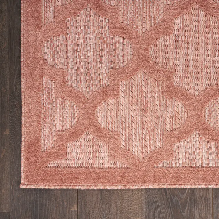 9' X 12' Orange Indoor Outdoor Area Rug