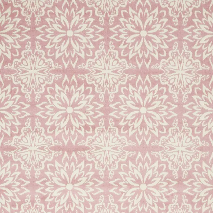 4' X 6' Pink Floral Power Loom Area Rug