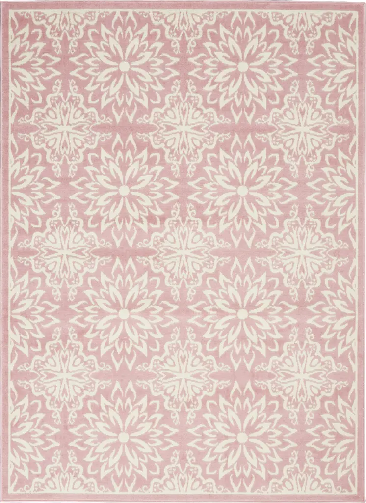 6' X 9' Pink Floral Power Loom Area Rug