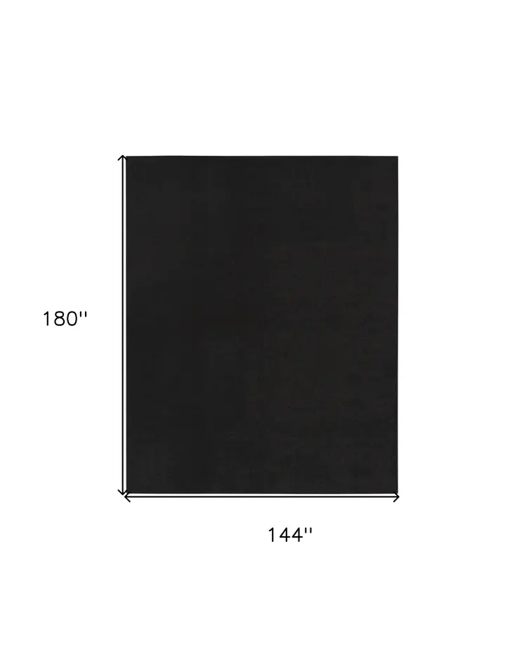 12' X 15' Black Indoor Outdoor Area Rug