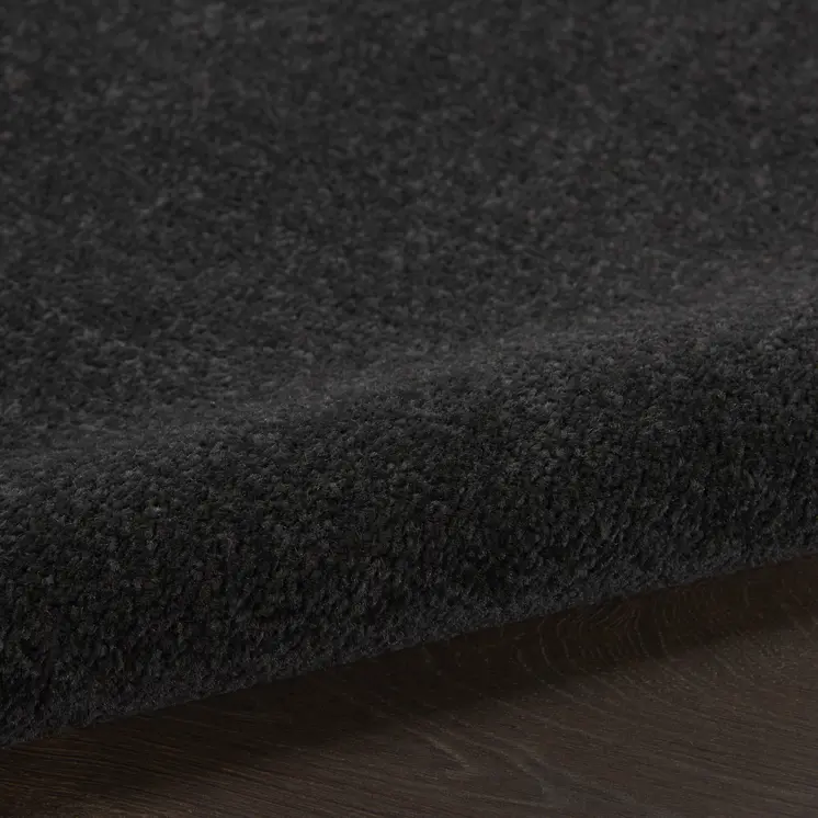 5' X 8' Black Power Loom Area Rug