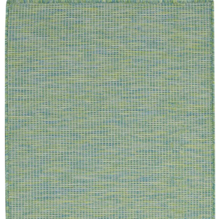 8' Blue Power Loom Runner Rug