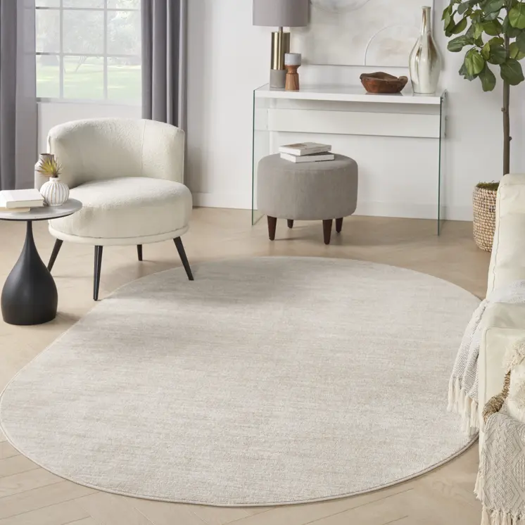 6' X 9' Cream Indoor Outdoor Area Rug