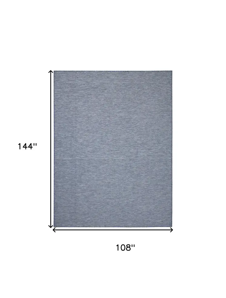 9' X 12' Navy Blue Indoor Outdoor Area Rug
