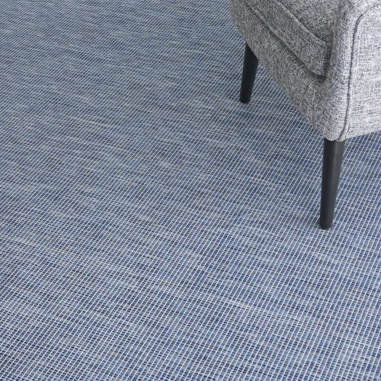 9' X 12' Navy Blue Indoor Outdoor Area Rug