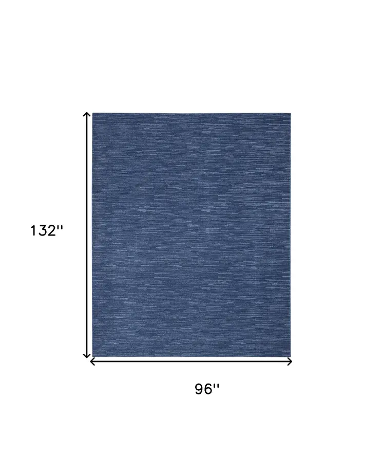 8' X 11' Navy Blue Indoor Outdoor Area Rug