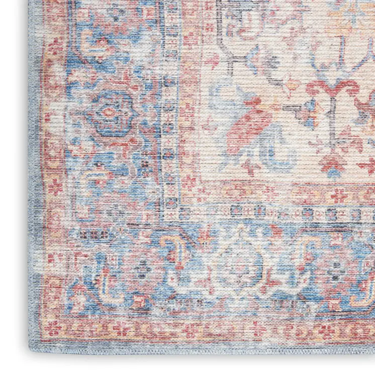 8' Gray And Ivory Abstract Runner Rug