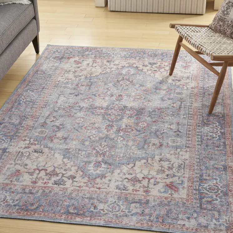 8' Gray And Ivory Abstract Runner Rug