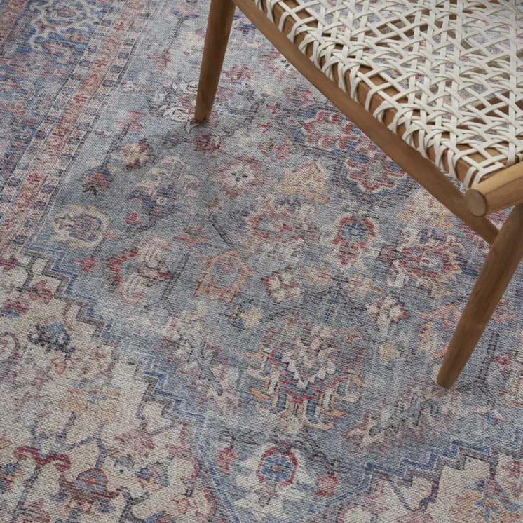 8' Gray And Ivory Abstract Runner Rug