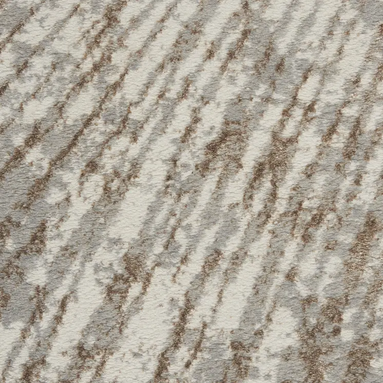 9' X 12' Gray And Ivory Abstract Area Rug