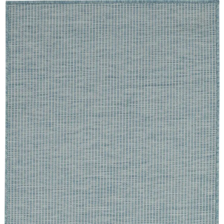 8' Aqua Power Loom Runner Rug