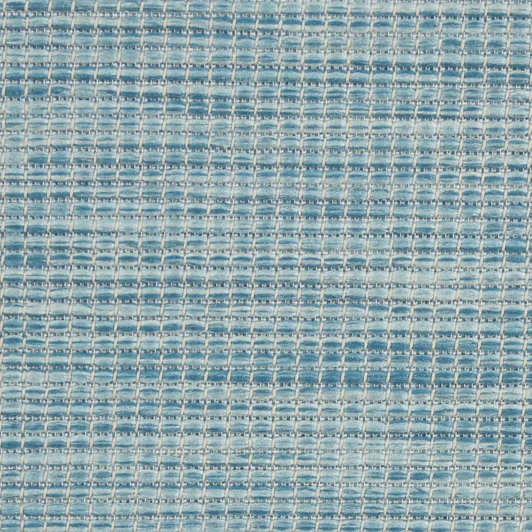 5' X 7' Aqua Indoor Outdoor Area Rug