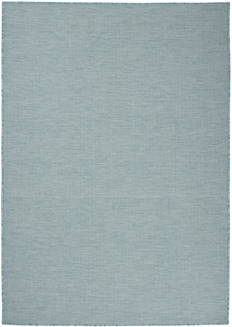 4' X 6' Aqua Power Loom Area Rug