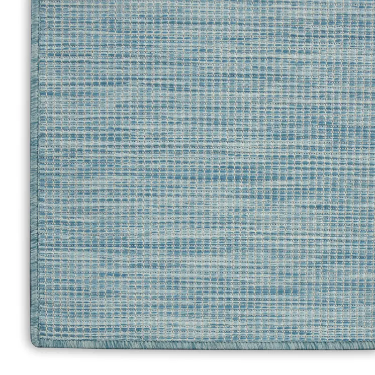 10' Aqua Power Loom Runner Rug