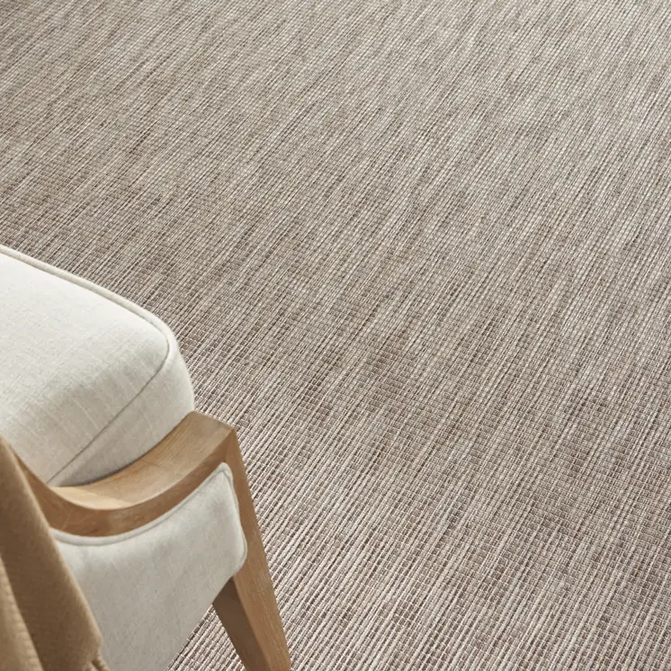 8' Beige Round Indoor Outdoor Area Rug