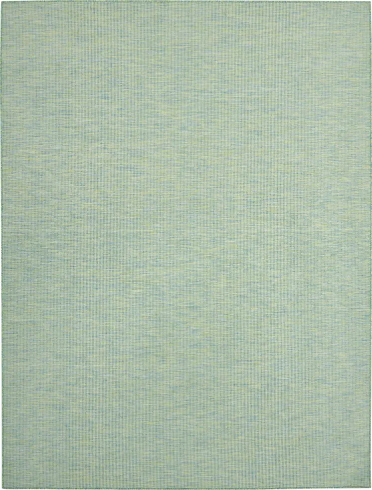 8' X 10' Blue And Green Indoor Outdoor Area Rug