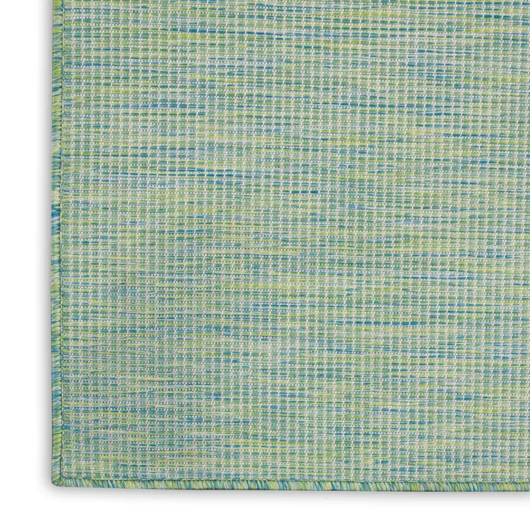 8' X 10' Blue And Green Indoor Outdoor Area Rug