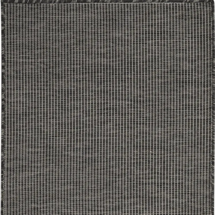 8' Charcoal Indoor Outdoor Runner Rug