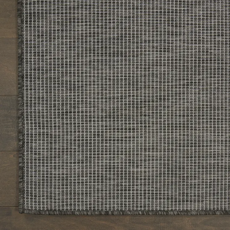 8' Charcoal Indoor Outdoor Runner Rug