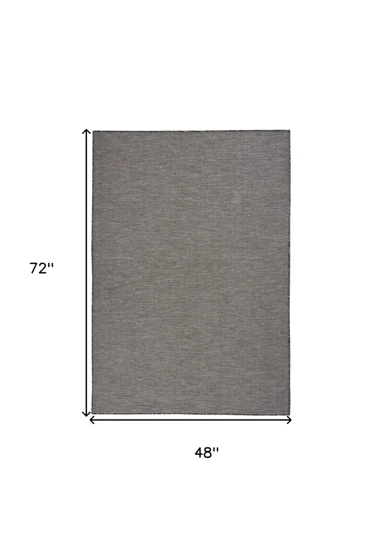4' X 6' Charcoal Indoor Outdoor Area Rug