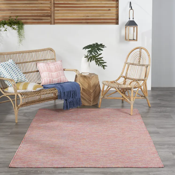 6' X 9' Dark Red Indoor Outdoor Area Rug