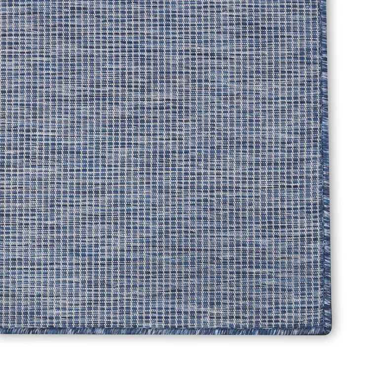 5' X 7' Navy Blue Indoor Outdoor Area Rug