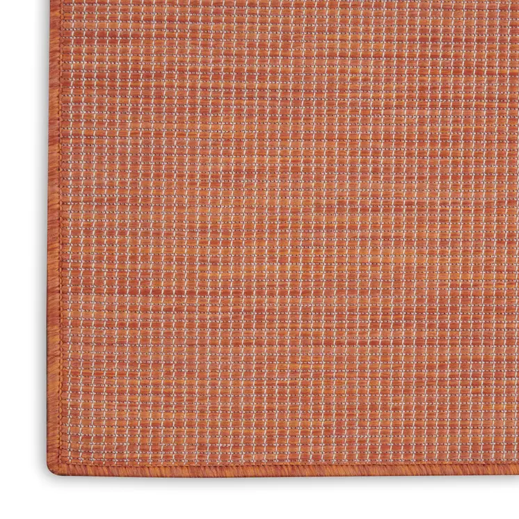 8' X 10' Terra Cotta Indoor Outdoor Area Rug