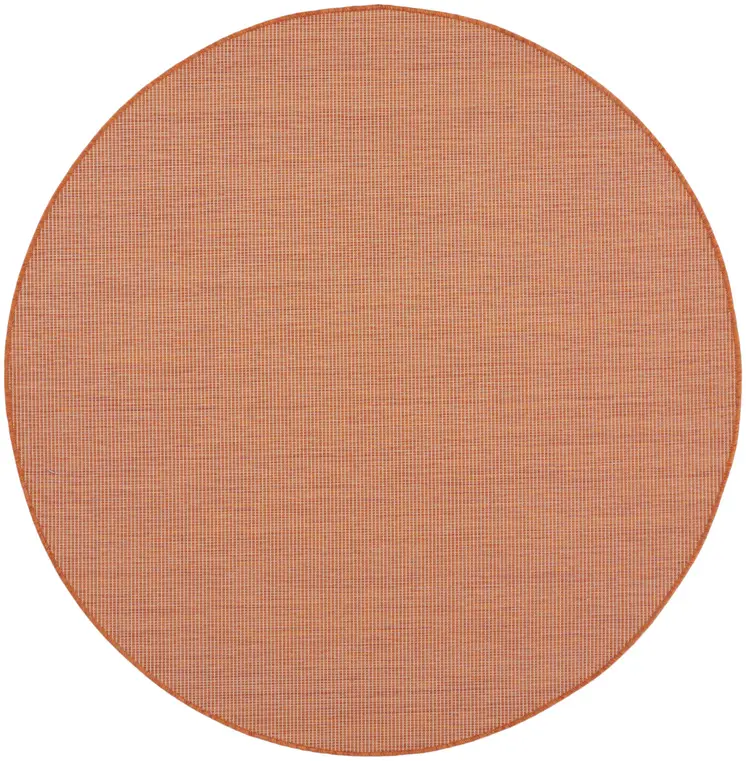 6' Terracotta Indoor Outdoor Area Rug
