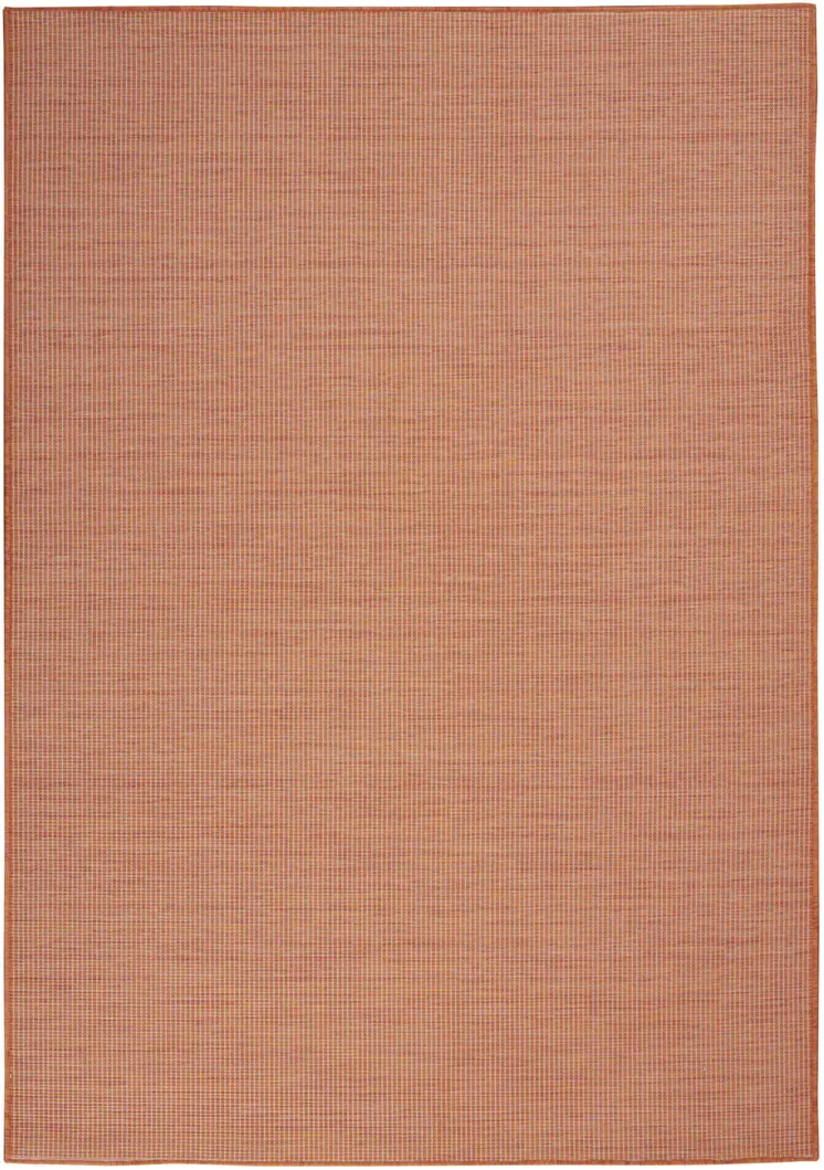 5' X 7' Terracotta Indoor Outdoor Area Rug