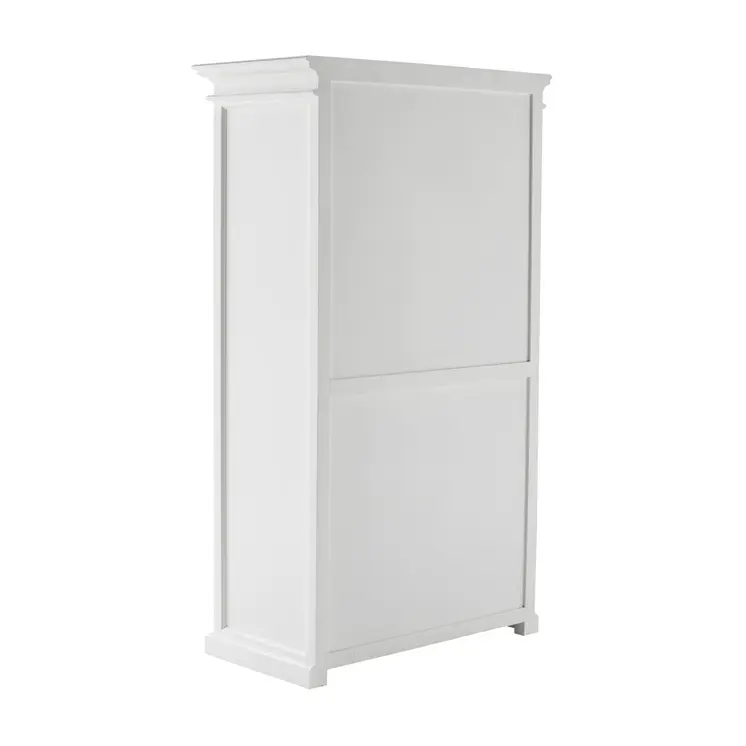 43" Off White Solid Wood Two Drawer