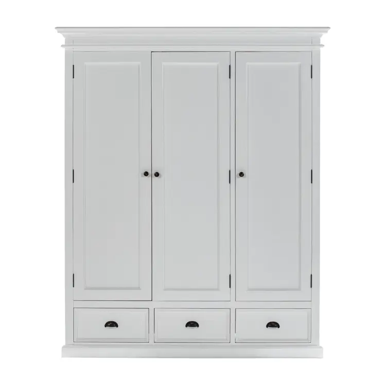 62" Off White Solid Wood Frame Standard Curio Cabinet With Six Shelves