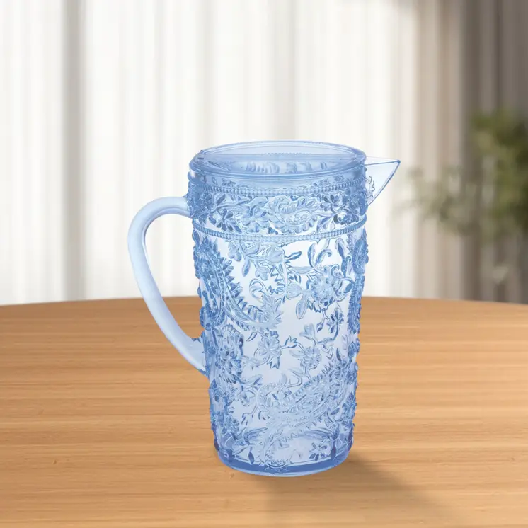 2.5 Quart Blue Paisley Acrylic Pitcher