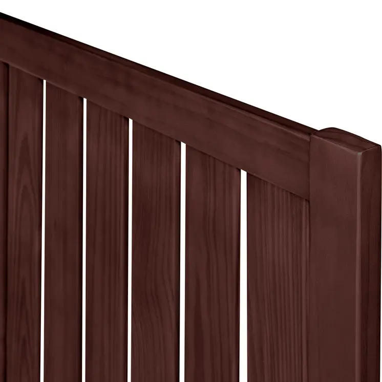 Brown Solid Wood King Bed Frame