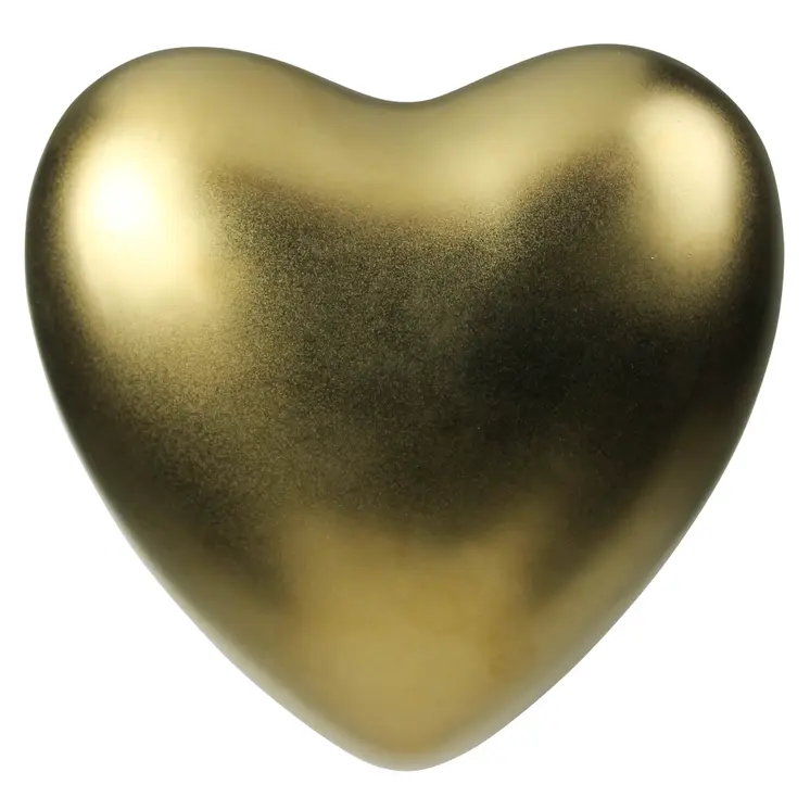 6" Gold Ceramic Decorative Heart Sculpture