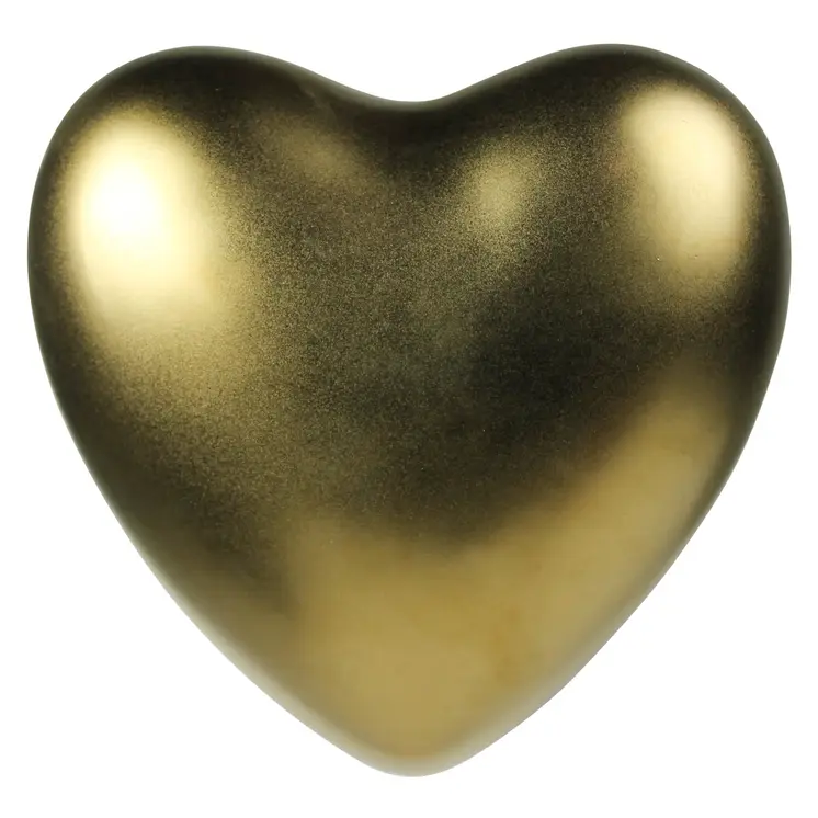 6" Gold Ceramic Decorative Heart Sculpture