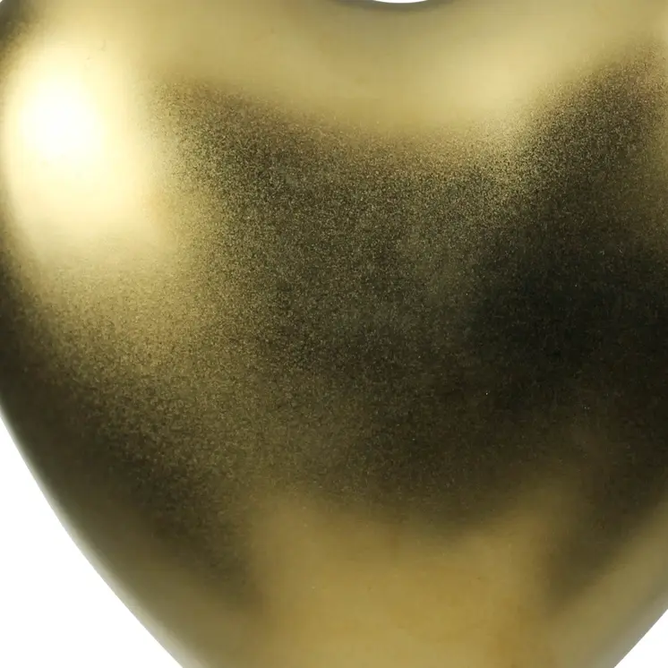 6" Gold Ceramic Decorative Heart Sculpture