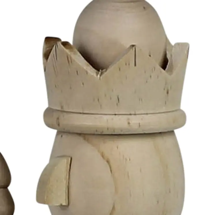 10" Natural Solid Wood Christmas Nutcracker Tabletop Sculpture