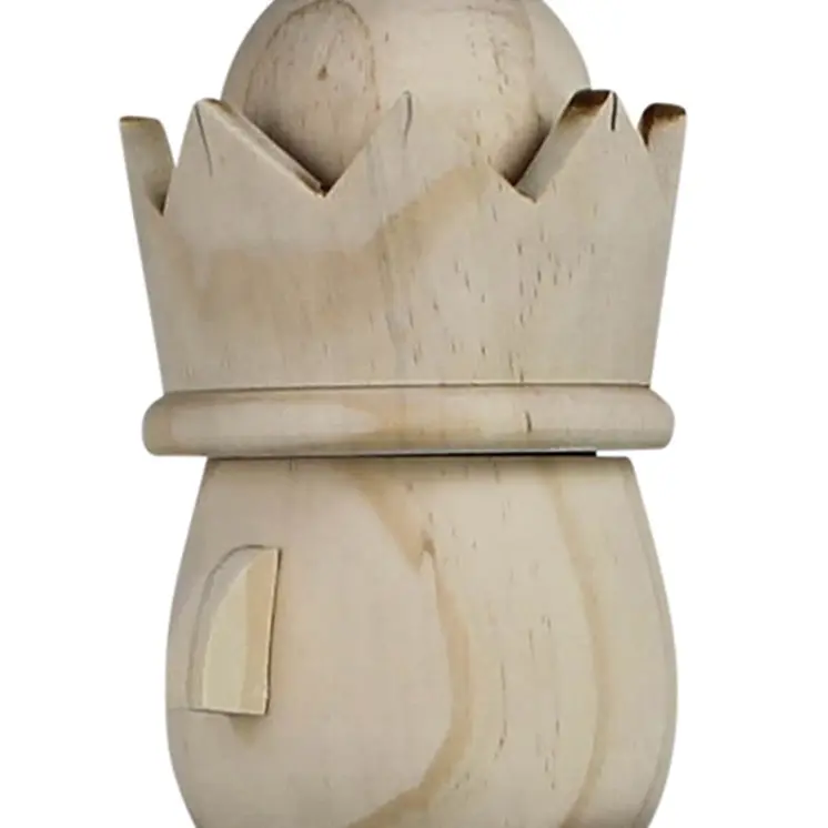 15" Natural Solid Wood Christmas Nutcracker Tabletop Sculpture