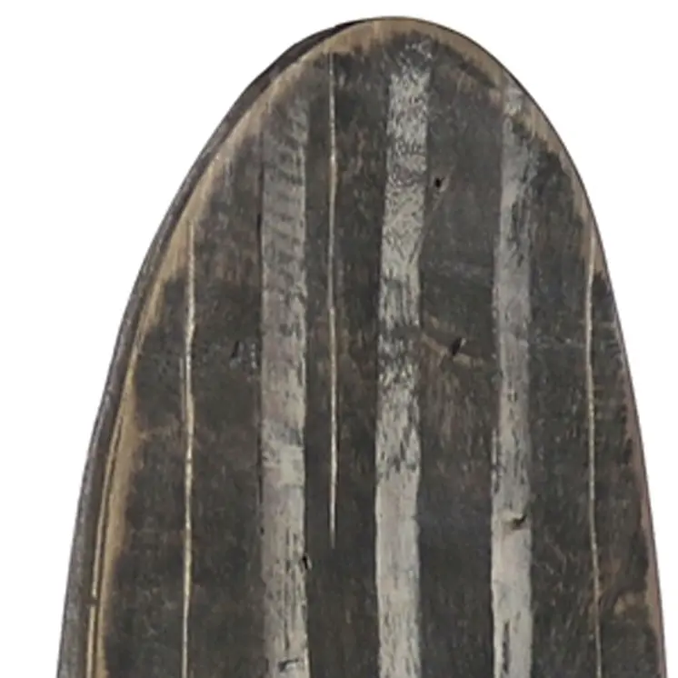 Set of Three Brown Black And Natural Distressed Solid Wood Surfboard Hanging Dimensional Sculptures