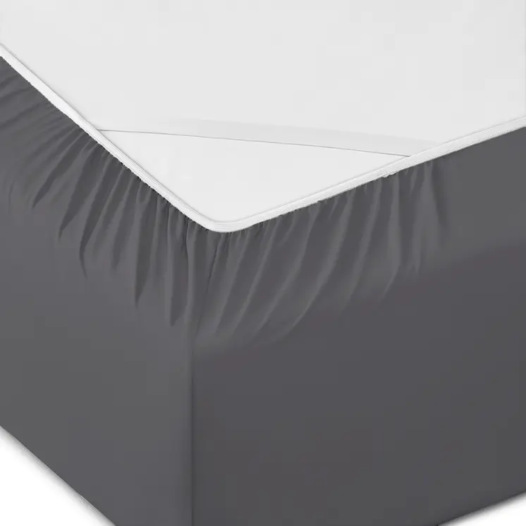 Six Piece Dark Gray Microfiber Queen Sheet Set