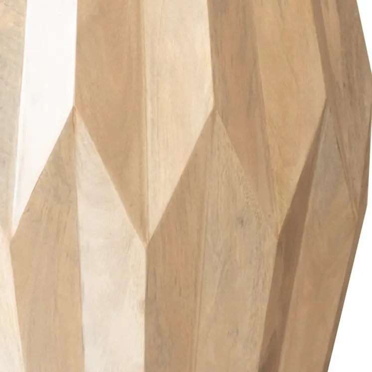 23" White Solid Wood Round End Table