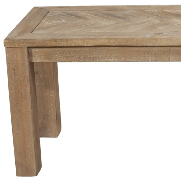 60" Natural Distressed Solid Wood Dining Bench