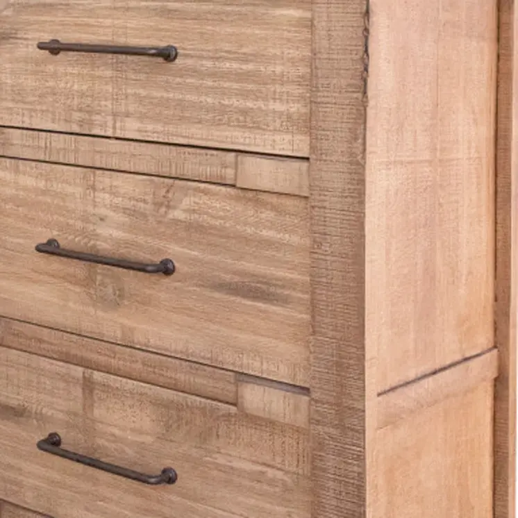 36" Natural Solid Wood Four Drawer Chest