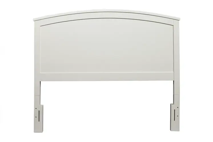 White Solid Wood King Bed Frame