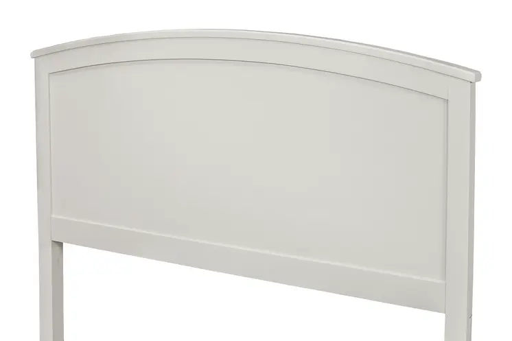 White Solid Wood King Bed Frame