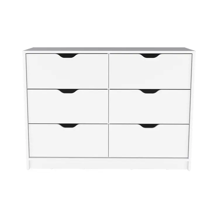 42" White Four Drawer Dresser